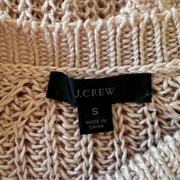 J.Crew Baby Pink Relaxed Fit 100% Linen Beach Knit Pullover Sweater Size S - Picture 10 of 12